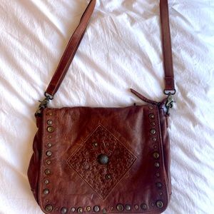 Free people genuine leather cross body bag